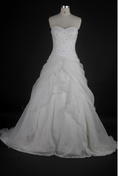 A-line Sweetheart Beaded Lace Bridal Wedding Dresses WD010132