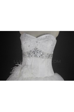 Ball Gown Sweetheart Chapel Train Beaded Bridal Wedding Dresses WD010133