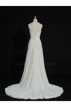 Affordable Sheath/Column Chiffon Bridal Wedding Dresses WD010144
