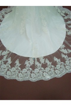 Trumpet/Mermaid Straps Sleeves Court Train Lace Bridal Wedding Dresses WD010162