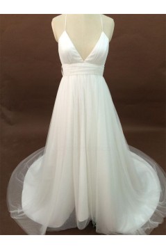 Sexy A-line Chapel Train Bridal Wedding Dresses WD010181