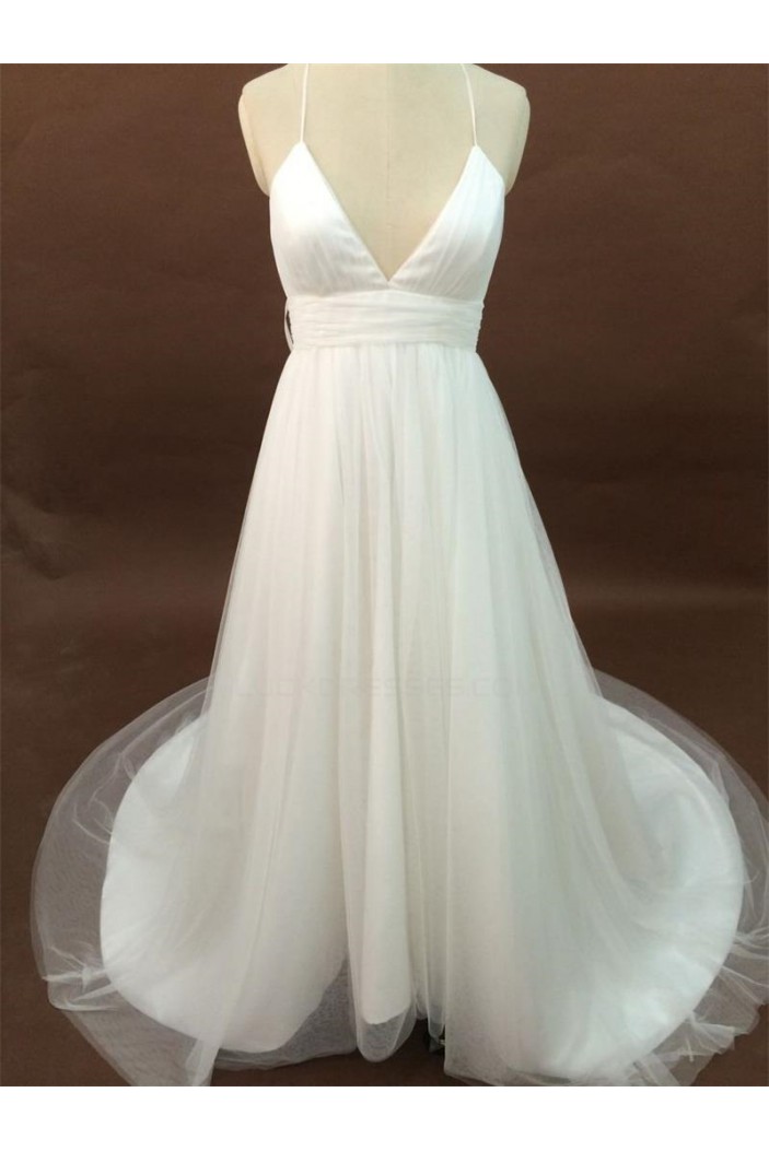 Sexy A-line Chapel Train Bridal Wedding Dresses WD010181