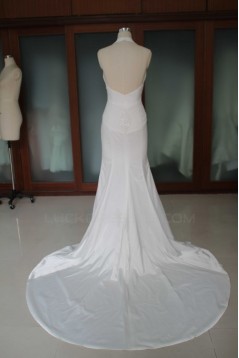 Trumpet/Mermaid Court Train Beaded Bridal Wedding Dresses WD010189