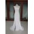Sheath/Column One Shoulder Beaded Lace and Chiffon Bridal Wedding Dresses WD010190