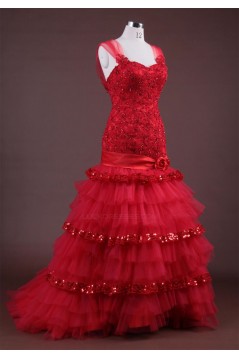 Trumpet/Mermaid Straps Lace Bridal Wedding Dresses WD010191