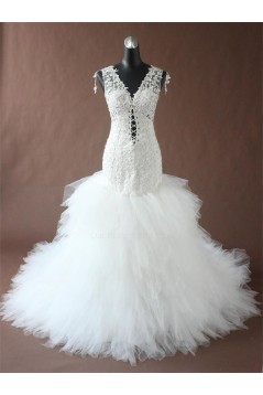 Sexy Trumpet/Mermaid Lace Bridal Wedding Dresses WD010194