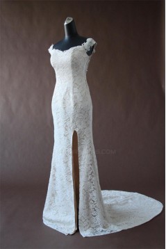 Trumpet/Mermaid Off the Shoulder Lace Bridal Wedding Dresses WD010198