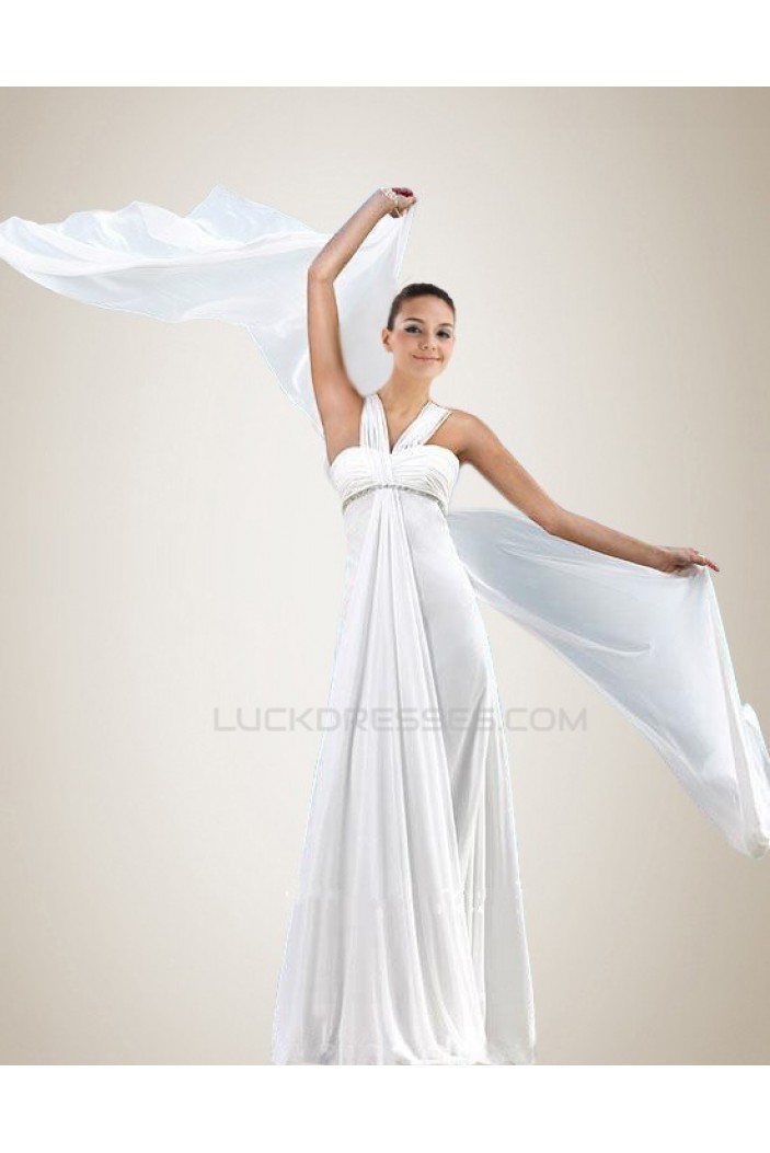 Sheath/Column Beaded Chiffon Bridal Wedding Dresses WD010227