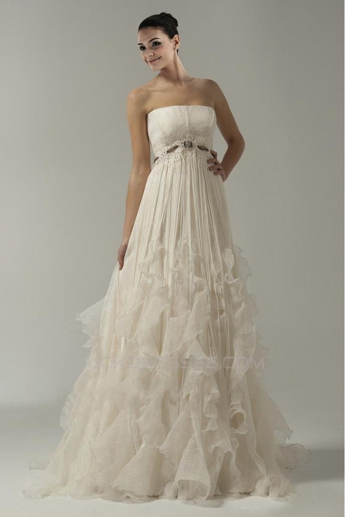 Empire Strapless Bridal Wedding Dress WD010236