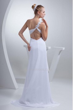 Sheath/Column One Shoulder Bridal Wedding Dress WD010246
