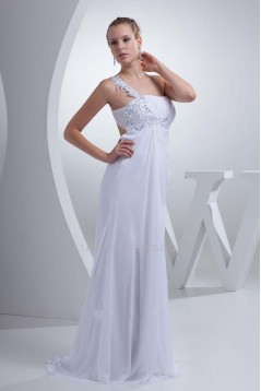 Sheath/Column One Shoulder Bridal Wedding Dress WD010246