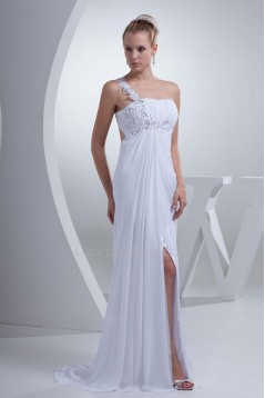 Sheath/Column One Shoulder Bridal Wedding Dress WD010246