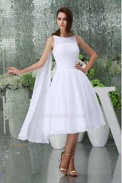 A-line Short Chiffon Bridal Wedding Dress WD010247