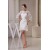 Short 3/4 Sleeves V-back Bridal Wedding Dress WD010251