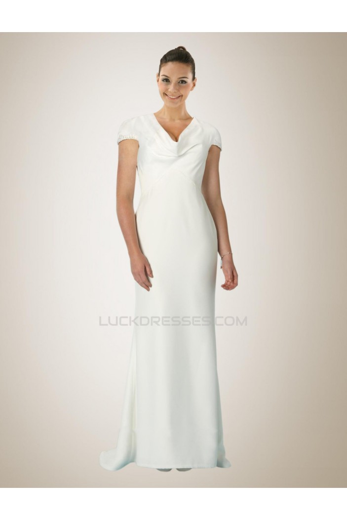 Trumpet/Mermaid Short Sleeves Bridal Gown WD010257