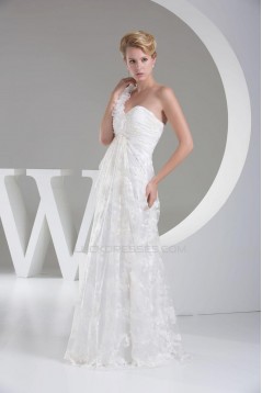 Sheath/Column One Shoulder Lace Bridal Gown WD010261