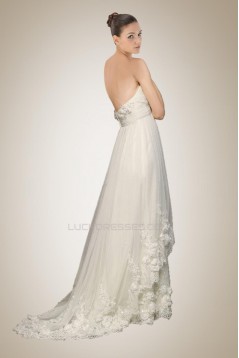 Empire Sweetheart Court Train Lace Bridal Gown Maternity Dresses WD010266