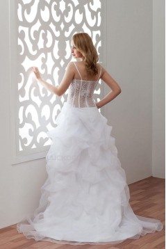 Sexy High Low Court Train Bridal Gown WD010276