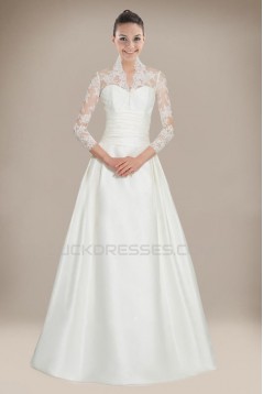 A-line Long Sleeves Court Train Bridal Wedding Dresses WD010283