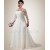 A-line Court Train 3/4 Sleeves Lace Plus Size Bridal Wedding Dresses WD010291