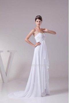 A-line Sweetheart Chiffon and Lace Bridal Wedding Dresses WD010292