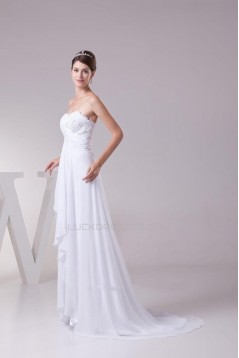 A-line Sweetheart Chiffon and Lace Bridal Wedding Dresses WD010292