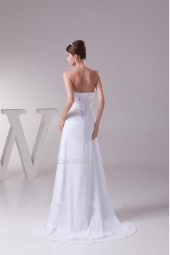 A-line Sweetheart Chiffon and Lace Bridal Wedding Dresses WD010292