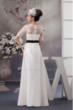 A-line Short Sleeves Bridal Wedding Dresses WD010294