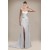Sheath/Column One Shoulder Beaded Chiffon Bridal Wedding Dresses WD010303