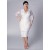 Sheath 3/4 Sleeves V-neck Lace Short Plus Size Bridal Wedding Dresses WD010310