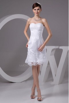 Short Sweetheart Lace Bridal Wedding Dresses WD010313
