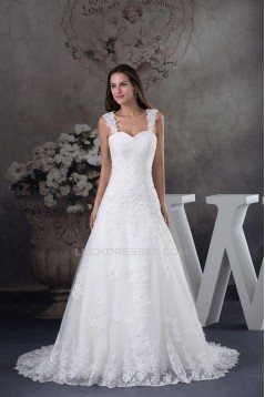 A-line Straps Lace Bridal Wedding Dresses WD010324