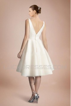 A-line V-neck Short Bridal Wedding Dresses WD010339