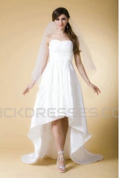 High Low Simple Bridal Wedding Dresses WD010354