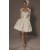 A-line Strapless Short Bridal Wedding Dresses with A Lace Jacket WD010355