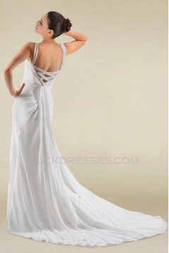 Sheath/Column Chiffon Bridal Wedding Dresses WD010363