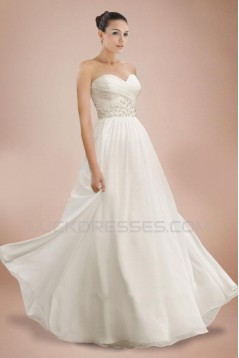 Sheath/Column Sweetheart Sweep Train Bridal Wedding Dresses WD010376