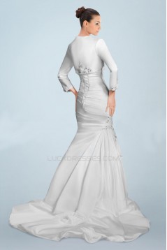 Trumpet/Mermaid Sweetheart Beaded Appliques Bridal Wedding Dresses with A Jacket WD010381