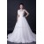 A-line Beaded Appliques Bridal Wedding Dresses WD010383