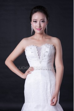 Trumpet/Mermaid Sweetheart Lace and Beaded Bridal Wedding Dresses WD010387