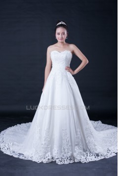 A-line Sweetheart Lace Bridal Wedding Dresses WD010406