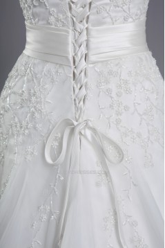 A-line Sweetheart Beaded Lace Bridal Wedding Dresses WD010427