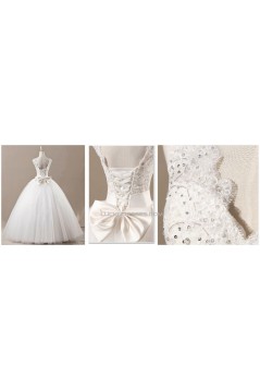 Ball Gown V-neck Beaded Bridal Gown Wedding Dress WD010435