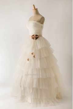 Ball Gown Strapless Bridal Gown Wedding Dress WD010456