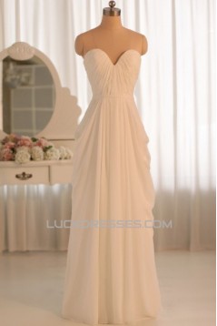 Sheath/Column Sweetheart Chiffon Bridal Gown Wedding Dress WD010463