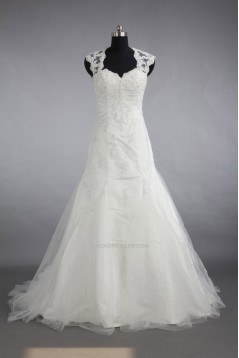 Trumpet/Mermaid Beaded Lace Bridal Gown Wedding Dress WD010468