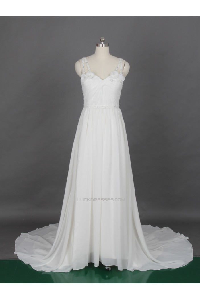 Sheath/Column Beaded Straps Bridal Gown Wedding Dress WD010469