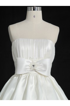 High Low Bowknot Bridal Gown Wedding Dress WD010474