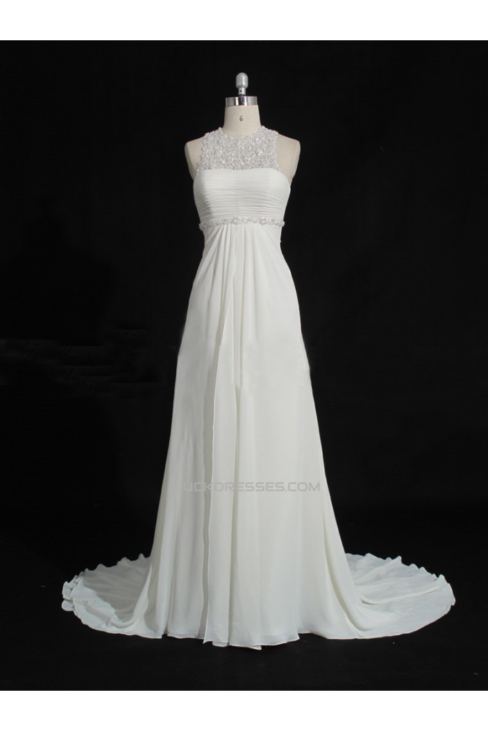 Elegant Chiffon and Lace Bridal Gown Wedding Dress WD010475