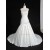A-line Strapless Beaded Bridal Gown Wedding Dress WD010477